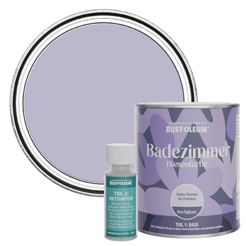 Rust-Oleum wasserfeste weiß Fliesenfarbe für Badezimmer in Hochglanz Finish - Blauregen 750ML von Rust-Oleum