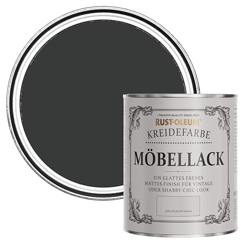 Rust-Oleum weiß Möbel- und Sockelleistenfarbe Kreidefarbe - Natürliche Holzkohle 750ml von Rust-Oleum