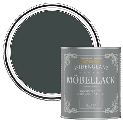 Rust-Oleum weiß Möbel- und Sockelleistenfarbe in seidenglänzendem Finish - Schwarzer Sand 750ml von Rust-Oleum