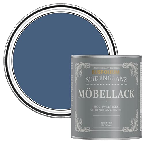 Rust-Oleum weiß Möbel- und Sockelleistenfarbe in seidenglänzendem Finish - Tintenblau 750ml von Rust-Oleum