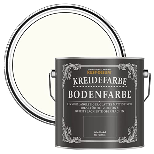 Rust-Oleum weiß kratzfeste Kreidefarbe Bodenfarbe in mattem Finish - Porzellan 2.5L von Rust-Oleum