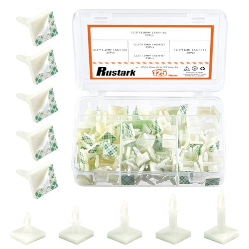 Rustark 125 Stück 5 Größen Klebende PCB Abstandshalter 4.8mm 7.9mm 11mm 14.2mm 15.8mm Stützhöhe isoliert PCB Stützen Selbstklebende Adhesive Insulated Standoffs für Leiterplattenmontage Rustark 125 Stück 5 Größen Klebende PCB Abstandshalter 4.8mm 7.9mm 11mm 14.2mm 15.8mm Stützhöhe isoliert PCB Stützen Selbstklebende Adhesive Insulated Standoffs für Leiterplattenmontage von Rustark