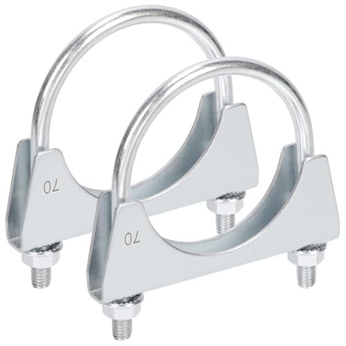 Rustark 2 Stück 70mm Edelstahl Bügelschelle Rohrschelle Auspuffschelle Edelstahl Runde Rohrbügelschelle U-förmige Bügelschelle Spezialschelle Pipe Clamp für Auspuffrohr Rustark 2 Stück 70mm Edelstahl Bügelschelle Rohrschelle Auspuffschelle Edelstahl Runde Rohrbügelschelle U-förmige Bügelschelle Spezialschelle Pipe Clamp für Auspuffrohr von Rustark