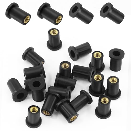 Rustark Well Nuts Expansion Brass Nuts Fairing Universal Motorcycle Fasteners for Canoe, Boat, Kayak (M4) von Rustark