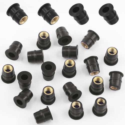 Rustark 20 Stück M6 Rubber Well Nuts Gummimuttern Schwarz Metrisches Motorrad Windschutzscheiben Mutter Bolzen Schrauben für Windschutzscheiben Kajak Motorräder Boot Rustark 20 Stück M6 Rubber Well Nuts Gummimuttern Schwarz Metrisches Motorrad Windschutzscheiben Mutter Bolzen Schrauben für Windschutzscheiben Kajak Motorräder Boot von Rustark