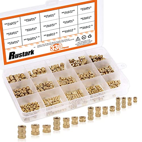 Rustark 330 Stück M2 M3 M4 M5 Innengewinde Messing Innengewinde Einsatz Sortiment Gewindeeinsatz Einpressmutter Messing Sortiment Rändelmuttern set für Kunststoffteile 3D Druckteil Rustark 330 Stück M2 M3 M4 M5 Innengewinde Messing Innengewinde Einsatz Sortiment Gewindeeinsatz Einpressmutter Messing Sortiment Rändelmuttern set für Kunststoffteile 3D Druckteil von Rustark