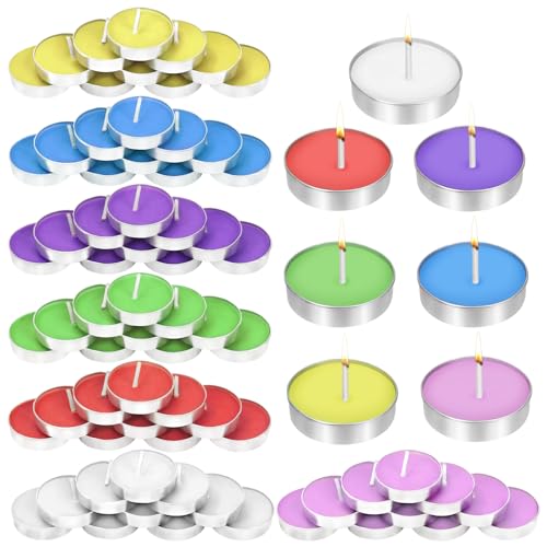 Rustark 70 Stück Bunte Mini Teelichter Kerzen Set ohne Duft Kerzen Lange Dauerhafte Tropflose Paraffin Tee Kerze für Wachs Siegel Stempel, Brief Versiegelung, Party, Geburtstag, Zuhause, Dekoration Rustark 70 Stück Bunte Mini Teelichter Kerzen Set ohne Duft Kerzen Lange Dauerhafte Tropflose Paraffin Tee Kerze für Wachs Siegel Stempel, Brief Versiegelung, Party, Geburtstag, Zuhause, Dekoration von Rustark