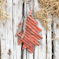 Gewelltes Blechblatt/Handbemaltes Herbstdekor Aus Blech Herbstlaub von Rustaroundtheedges