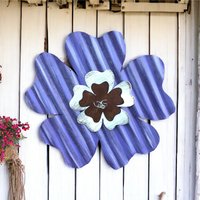 Rostige Zinn Blume/Geriffelte Handbemalte von Rustaroundtheedges
