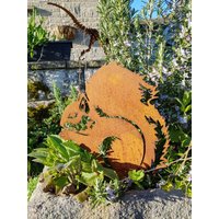 Eichhörnchen Aus Rostigem Metall - Garten Ornamente Kunst Geschenk Nagetier Baumtiere von RustedBanana