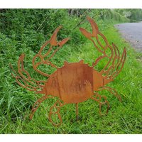 Metall Rostige Krabbe - Meer Ornamente Kunst Geschenk Meeresbewohner Wandkunst von RustedBanana
