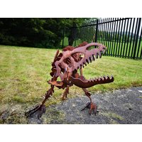 Rostiger Metall Dinosaurier Allosaurus - 3D Gartenschmuck Kunst Dino Jurassic Park T-Rex Triceratops von RustedBanana