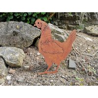 Rusty Metal Henne - Huhn Garten Ornamente Kunst Bauernhof Tiere von RustedBanana