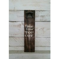Nehmen Sie Ihre Top Off Flasche Öffner-Reclaimed Palette Holz Öffner-Cap Catcher-Wand Montiert Flaschenöffner-Geschenke Für Ihn-Bbq Dekor-Man Höhle von RustedRoost