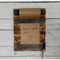 Rustikales Mini Memo Board Papier Inklusive-Recycling Holz Board-Message Board-Bauernhaus Palettenholz Board-Küche Board-To Do Liste von RustedRoost