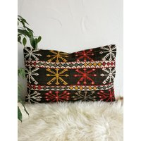 Vintage Kilim Kissenbezug 40 X 60 cm, Kelim Kissenbezug, Rustikales Dekoratives Dekokissen von RustiKKornerShop