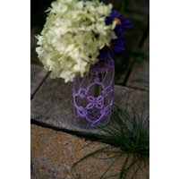 Tatting Bezogene Vintage Flasche/Vase von RustiKate