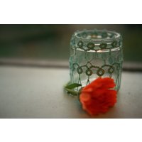 Tatting Bezogene Vintage Flasche/Vase von RustiKate