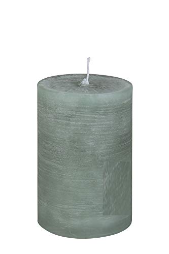 Rustic Stumpenkerze Stumpen Kerzen durchgefärbt Pastell Grün 15 x 8 cm, 1 Stück von Rustic Kerzen