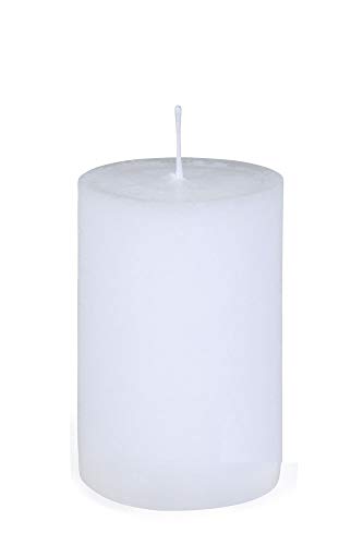 Rustic Stumpenkerze Stumpen Kerzen durchgefärbt Weiss 15 x 8 cm, 1 Stück von Rustic Kerzen