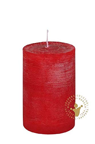 Rustik Kerzen, Nordische Reifkerzen, durchgefärbte Kerzen Rot 200 x 80 mm, 1 Stück von Rustic Kerzen