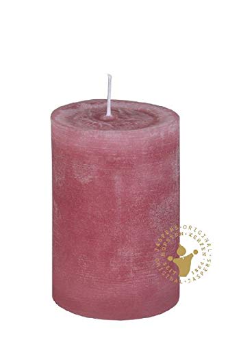 Rustik Kerzen, Nordische Reifkerzen, durchgefärbte Kerzen Staubrosa Ø 80 x 100 mm, 1 Stück von Rustic Kerzen
