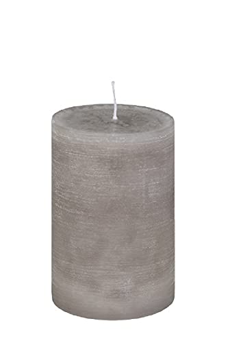 Stumpenkerze Rustic Taupe 12 x Ø 7 cm, Kerze in Premium Qualität, durchgefärbte Kerze für Hochzeit, Deko, Weihnachten, Adventskranz von Rustic Kerzen