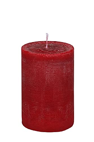 Stumpenkerze Rustic Weihnachtsrot 20 x Ø 8 cm, Kerze in Premium Qualität, durchgefärbte Kerze für Hochzeit, Deko, Weihnachten, Adventskranz von Rustic Kerzen