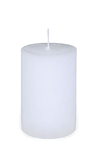 Stumpenkerze Rustic Weiß 25 x Ø 8 cm, Kerze in Premium Qualität, durchgefärbte Kerze für Hochzeit, Deko, Weihnachten, Adventskranz von Rustic Kerzen
