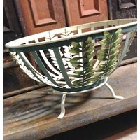 Metall Blumenkorb, Lackierter Korb, Obstkorb, Pflanzenkorb, Cottage Chic Drahtkorb, Shabby Dekor von RusticBuckets