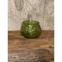 Vintage Eo Brody, Avocado Green Plan, Grüne Glasvase, Avocadoglas, Grüne Vase, Grünes Pressglas, Überpflanzen, Retro Grünes Glas von RusticBuckets