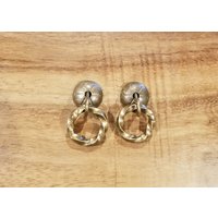 2 Iron Bronze/Gold Twist Rings 1 1/2 "Ring von RusticDesignDetails
