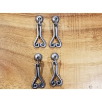 4 Eisen-Scroll-Pulls Small-Pewter von RusticDesignDetails