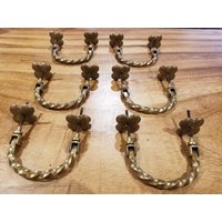 6 Eisen-Blumenring Pulls-Bronze/Gold 2 Hole von RusticDesignDetails