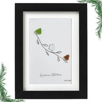 Handgemachte Glasvogel Kunst Kindness Matters Inspirational Frame | 6x8 von RusticDesignzCDN