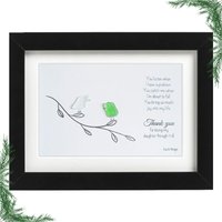 Seeglaskunst - Danke, Dass Sie Durch Alles Meine Tochter Sind Sinnvolles Tochtergeschenk von RusticDesignzCDN