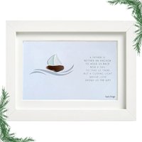Vater Segelboot Echter Seeglas Kunstrahmen | Papa Kunst Strand Glaskunst Geschenk Vater Segelboot Echter Seeglas Kunstrahmen | Papa Kunst Strand Glaskunst Geschenk von RusticDesignzCDN