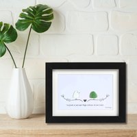 Seeglaskunst - Wahre Freunde Sind Nie Getrennt | Ferngeschenk Herz-Andenken Art von RusticDesignzCDN
