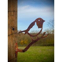 Aussen Rustikal Klein Rotkehlchen Vogel Zweig Topper Garten Kunst Yard Art Blumenbeet Metall Gartenstecker Geschenkidee Aussen Rustikal Klein Rotkehlchen Vogel Zweig Topper Garten Kunst Yard Art Blumenbeet Metall Gartenstecker Geschenkidee von RusticGardenArtShop