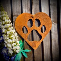 Rustikales Metall Pfotenabdruck Liebe Herz Haustier Hund Katze Erinnerung Geschenk Rustikales Metall Pfotenabdruck Liebe Herz Haustier Hund Katze Erinnerung Geschenk von RusticGardenArtShop