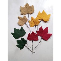 Sackleinen-Blätter Herbstfarben Dekoration - 8-Er Set Sackleinen-Blätter Herbstfarben Dekoration - 8-Er Set von RusticHouse11