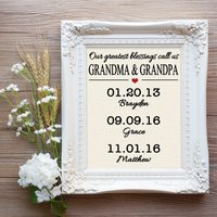 Unser Größter Segen Nennt Uns Oma Und Opa, Muttertagsgeschenk, Opa Vatertagsgeschenk, Enkel Geburtstagsgeschenk von RusticInkCo