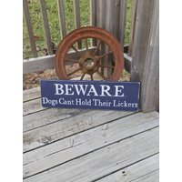 Hund Zeichen - Vorsicht Vor Hunde Can't Halten Ihre Lickers Holzschild Tolles Geschenk Haustiere Haustier Besitzer Hund-Wand-Dekor Home Decor von RusticLaneCreations