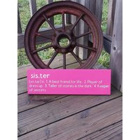 Schwester Zeichen - Definition Beste Freundin Für Das Leben Spieler Von Ankleiden Kinderzimmer Wand-Dekor Wandbehang Geschenk von RusticLaneCreations