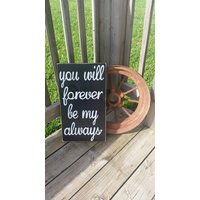Sie Werden Für Immer Meine - Holz Handgemalte Schild Verzweifelt Liebe Zeichen Hochzeitsgeschenk Love Wall Decor Inspirierende Wandkunst von RusticLaneCreations