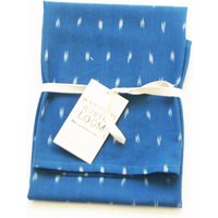 Blaue Geschirrtuch - Handgewebte Baumwolle Ikat Kobalt Blau Dash Muster Fair Trade Indien Küche Handtuch Krawatte Farbstoff Blaue Geschirrtuch - Handgewebte Baumwolle Ikat Kobalt Blau Dash Muster Fair Trade Indien Küche Handtuch Krawatte Farbstoff von RusticLoom