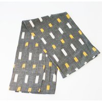 Grau Gold Karotte Ikat Gewebtes Geschirrtuch von RusticLoom