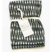 Graue Dash Küche Handtuch - Baumwolle Handgewebt Ikat Geschirrtuch Geschenk Für Koch von RusticLoom