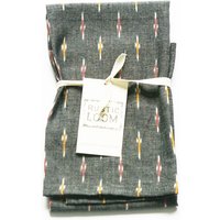 Graues Teetuch - Handgewebtes Ikat-Geschirrtuch Aus Baumwolle - Hostess Geschenk Graues Teetuch - Handgewebtes Ikat-Geschirrtuch Aus Baumwolle - Hostess Geschenk von RusticLoom