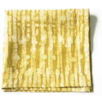 Leinentuch Serviette Set - Mais Gold Dünne Streifen Hand Batik Block Gedruckt-Set Von 4 von RusticLoom